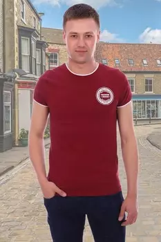 Футболка мужская Прайм (бордовая)