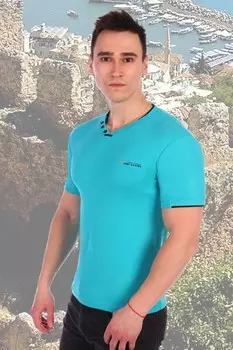 Футболка мужская Робби (ментоловая)