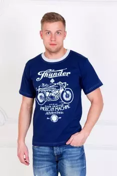 Футболка мужская трикотажная Мото (в ассортименте)