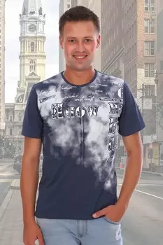 Футболка мужская Вэст (темно-синяя) от