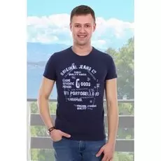 Футболка мужская Виктор (темно-синяя)