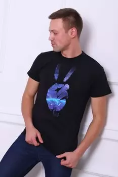 Футболка мужская Виктори (черная)