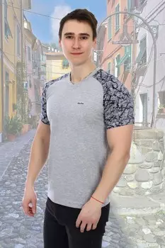 Футболка мужская Винсент (серая) рр