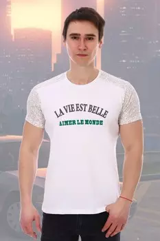 Футболка мужская Визит (белая)