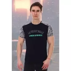 Футболка мужская Визит (темно-синяя)