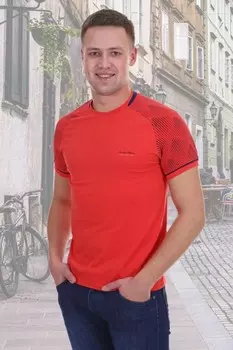 Футболка мужская Ястреб (коралловая) рр