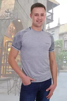 Футболка мужская Ястреб (серая)