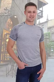 Футболка мужская Ястреб (серая) рр