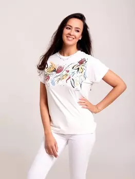 Футболка трикотажная Адиссон (белая)