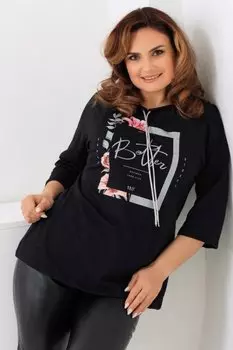 Футболка трикотажная Адри (черная)