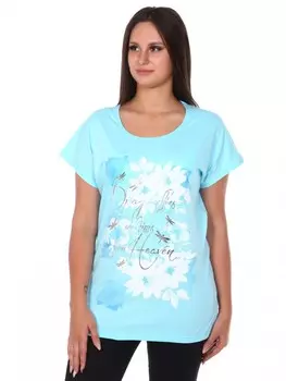 Футболка трикотажная Агафья (бирюзовая) рр