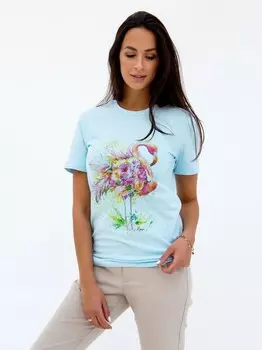 Футболка трикотажная Аглая (голубая) рр
