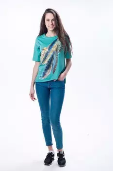 Футболка трикотажная Альберга (зеленая) рр