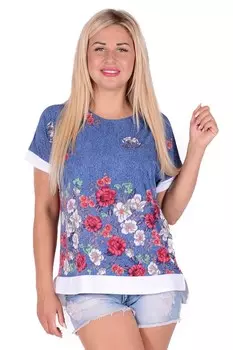 Футболка трикотажная Алана (цветы)