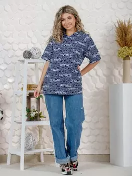 Футболка трикотажная Алика (синяя)