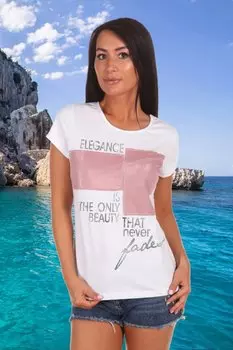 Футболка трикотажная Алиса (белая)