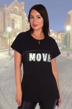 Футболка трикотажная Аллия (черная) рр