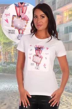 Футболка трикотажная Анастасия (белая)