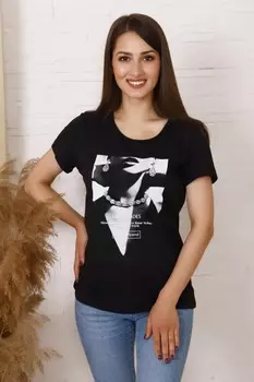 Футболка трикотажная Андрина (черная)
