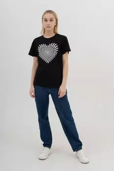 Футболка трикотажная Анина (черная)