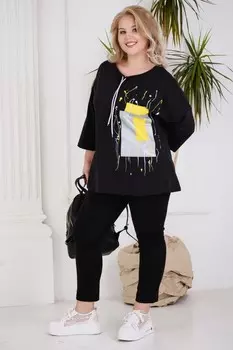 Футболка трикотажная Аннамарика (черная)