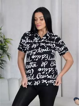 Футболка трикотажная Арделия (черная)