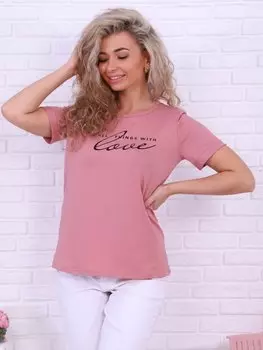 Футболка трикотажная Аудра (пудровая)