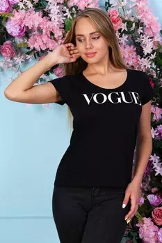 Футболка трикотажная Аура (черная)