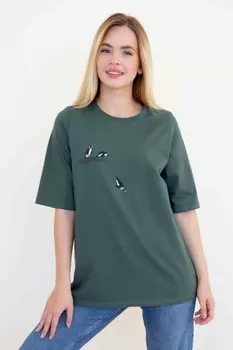 Футболка трикотажная Аурели (хаки)