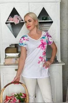 Футболка трикотажная Августа (белая) от