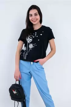 Футболка трикотажная Бабетта (черная)