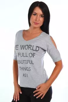 Футболка трикотажная Барселона (светло-серая) рр