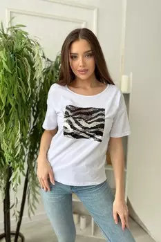 Футболка трикотажная Бенти (белая) от