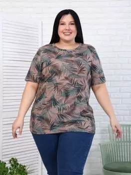 Футболка трикотажная Бренда (бежевая) от