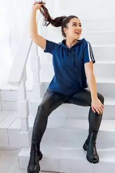 Футболка трикотажная Чиэра (индиго)