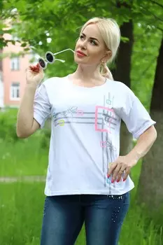 Футболка трикотажная Дейзи (белая)