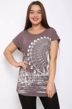 Футболка трикотажная Долорес (коричневая)