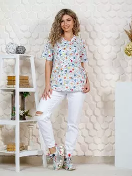 Футболка трикотажная Дора (цветы) от