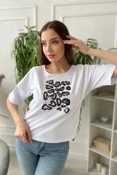 Футболка трикотажная Дори (белая)