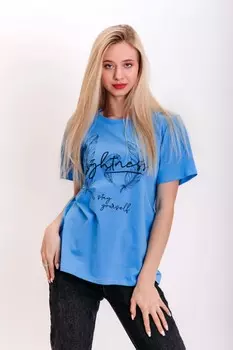 Футболка трикотажная Дыхание (голубая)