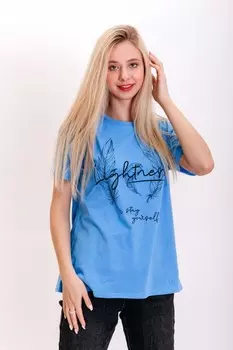 Футболка трикотажная Дыхание (голубая) рр