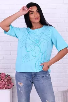 Футболка трикотажная Джефри (бирюзовая)