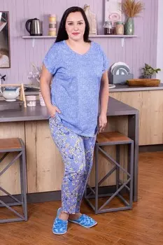 Футболка трикотажная Джулия (голубая) от