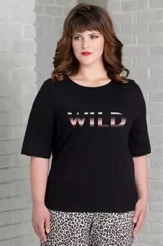 Футболка трикотажная Есения (черная)