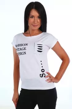 Футболка трикотажная Фэшн (белая) рр