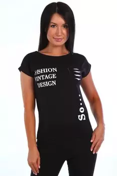 Футболка трикотажная Фэшн (черная) рр