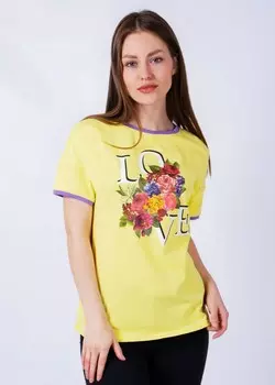 Футболка трикотажная Фрея (желтая) рр