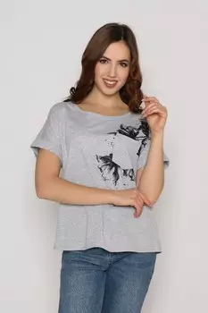 Футболка трикотажная Глафира (серая)