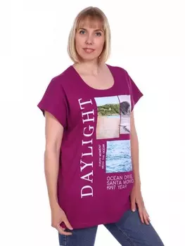 Футболка трикотажная Хадия (фиолетовая)