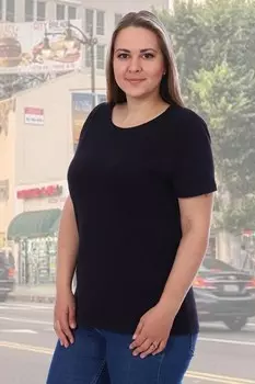 Футболка трикотажная Хелен (черная)